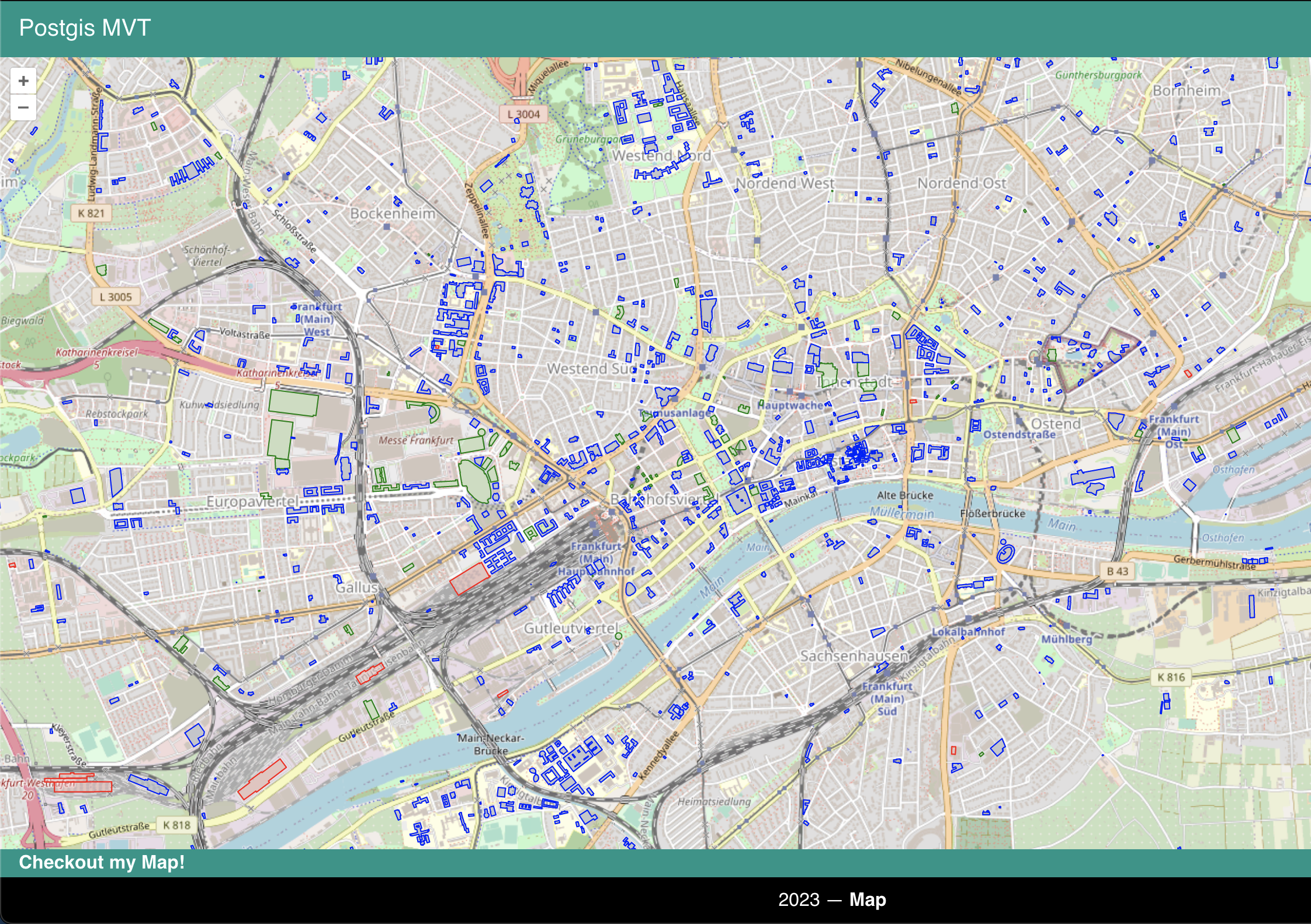 Postgis MVT Colored Buildings